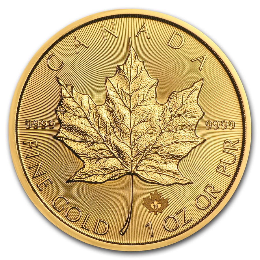 Gold Canadian Maple Leaf Coin 2019 - 1oz